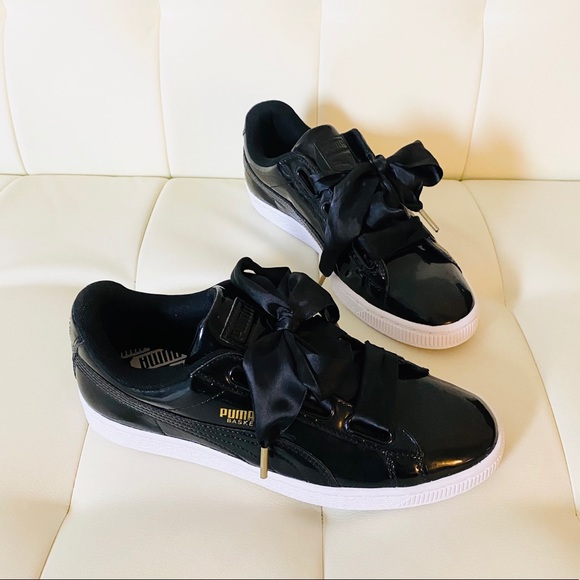 Puma Shoes - NEW PUMA Basket Heart Patent Sneaker